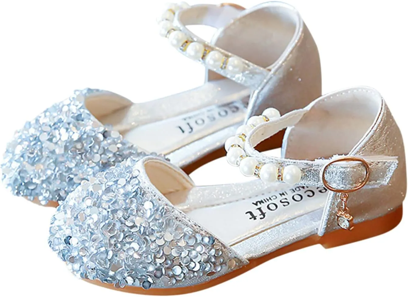 Girls Black Dress Shoes,Girls Shoes Sandals Kids Baby Crystal Bowknot Bling Infant Pearl Princess Shoes Dress Shoes