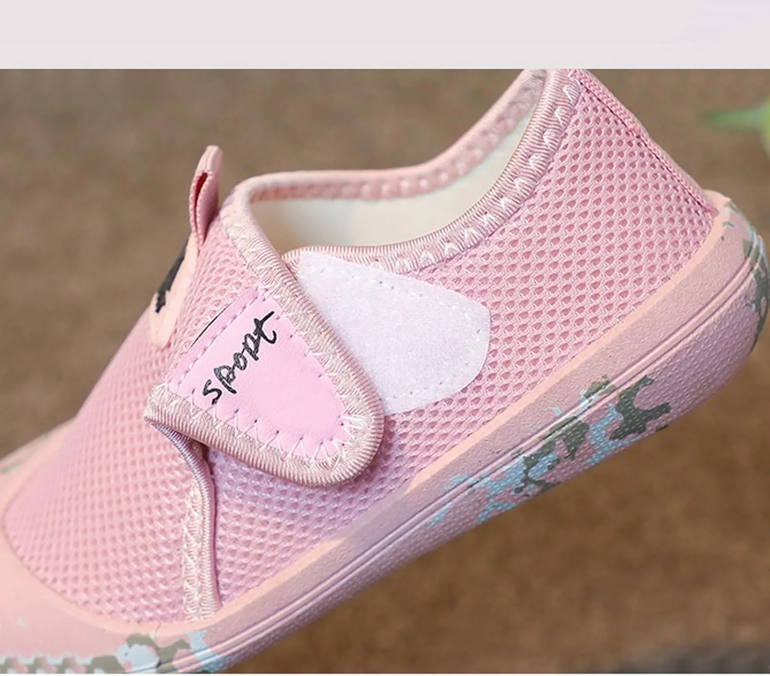 Girls Boys Slip On Sneakers Kids Toddler Lightweight Breathable Strap Athletic Sports Tennis Running Shoes Non Slip