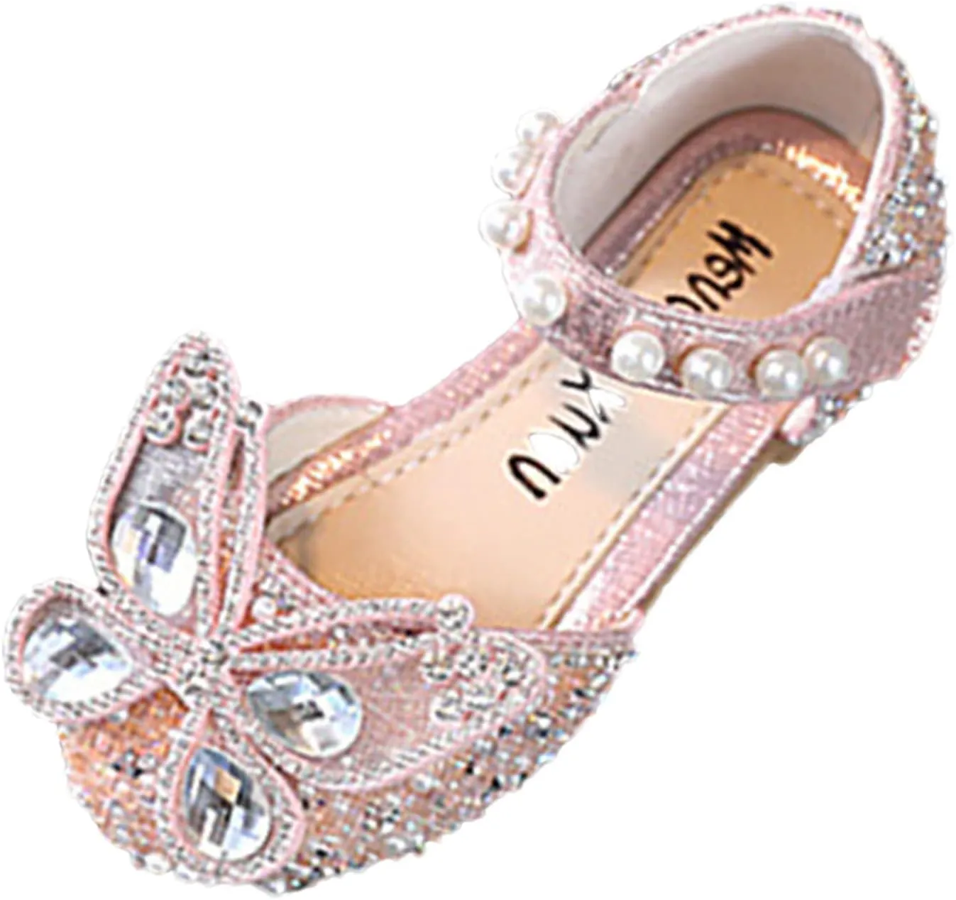 Girls Sandals, Open Toe Cute Butterfly Princess Girls Flat, Sparkly Summer Dress Shoes Sandals for Toddler Kids