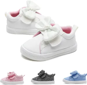Girls Sneakers Kids High Top Casual Canvas Shoes with Hook & Loop Closure Gradient Color Pinky Heart