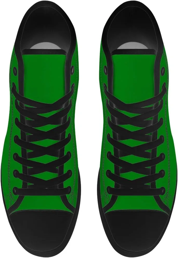 Green High Top Canvas Shoes Womens Mens High Top Sneakers Lace Up Casual Shoes Gifts for Men Women