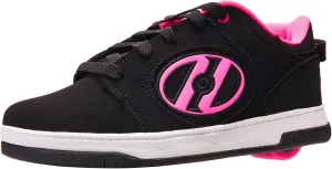 HEELYS Girl's Voyager Tennis Shoe, Black/Pink, 7 Big Kid