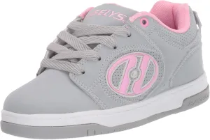 HEELYS Girl's Voyager Tennis Shoe, Grey/Light Pink, 5 Big Kid