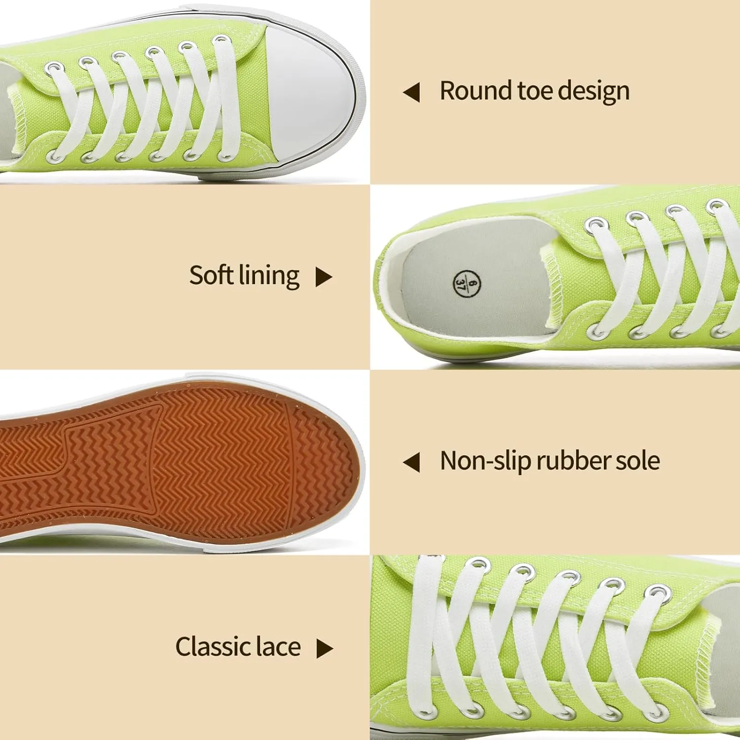Iarus Womens Canvas Shoes Low top Sneakers for Womens Fashion Casual Shoes Walking Comfortable Shoes