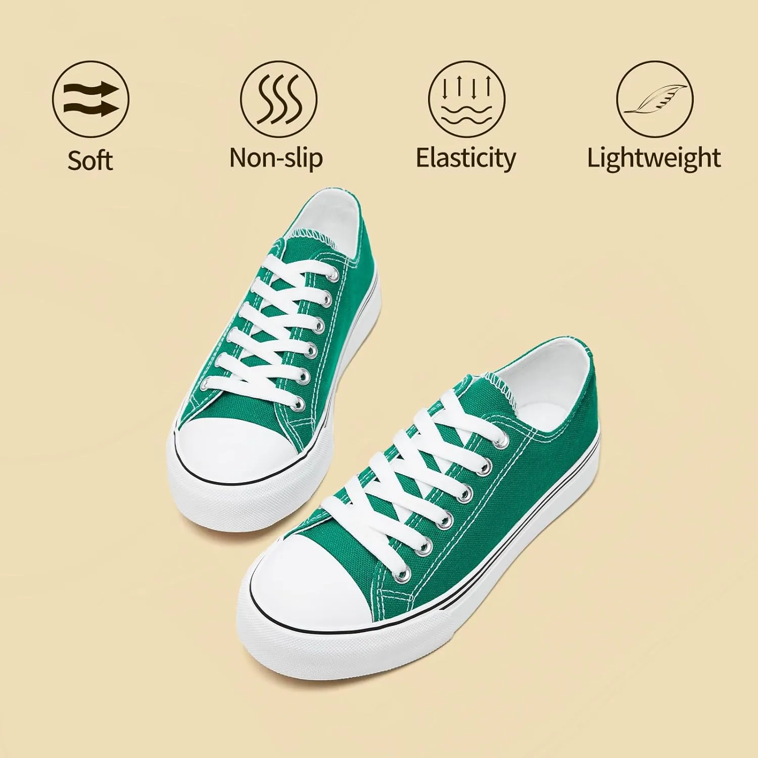 Iarus Womens Canvas Shoes Low top Sneakers for Womens Fashion Casual Shoes Walking Comfortable Shoes