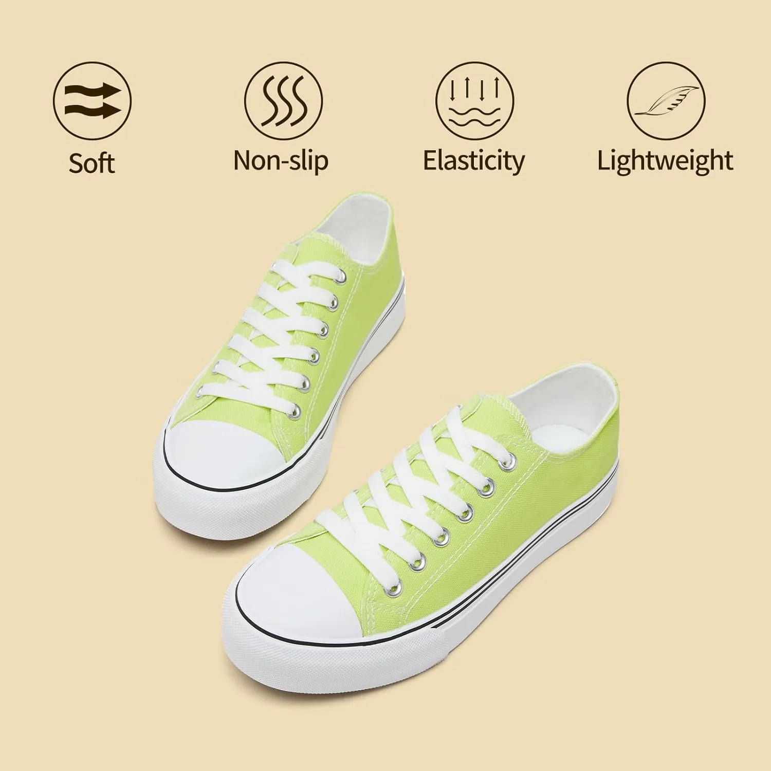 Iarus Womens Canvas Shoes Low top Sneakers for Womens Fashion Casual Shoes Walking Comfortable Shoes