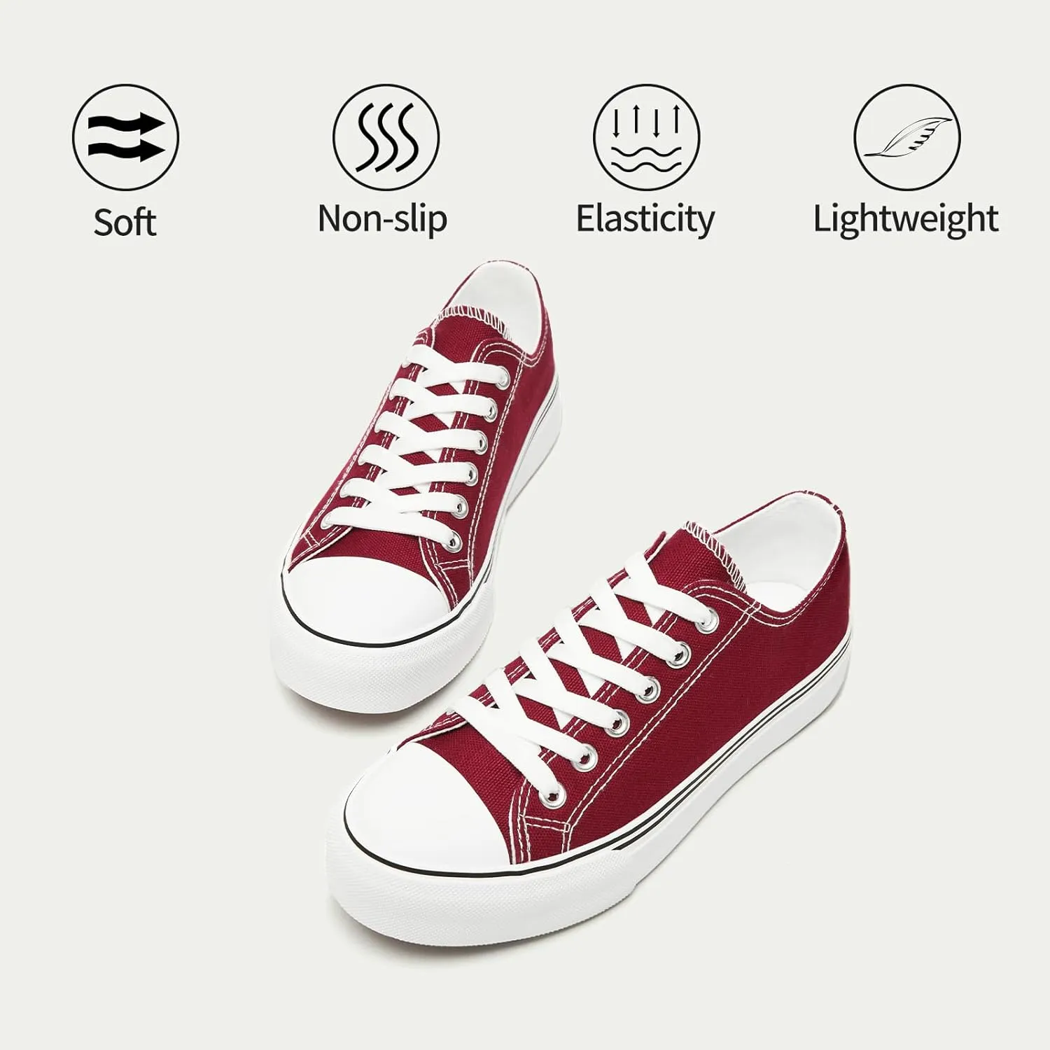 Iarus Womens Canvas Shoes Low top Sneakers for Womens Fashion Casual Shoes Walking Comfortable Shoes