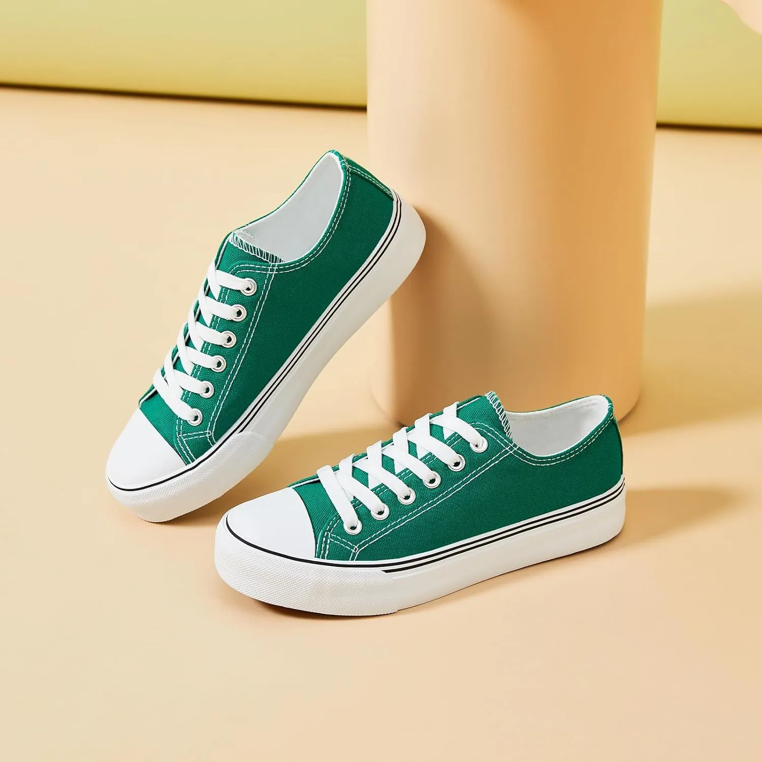 Iarus Womens Canvas Shoes Low top Sneakers for Womens Fashion Casual Shoes Walking Comfortable Shoes