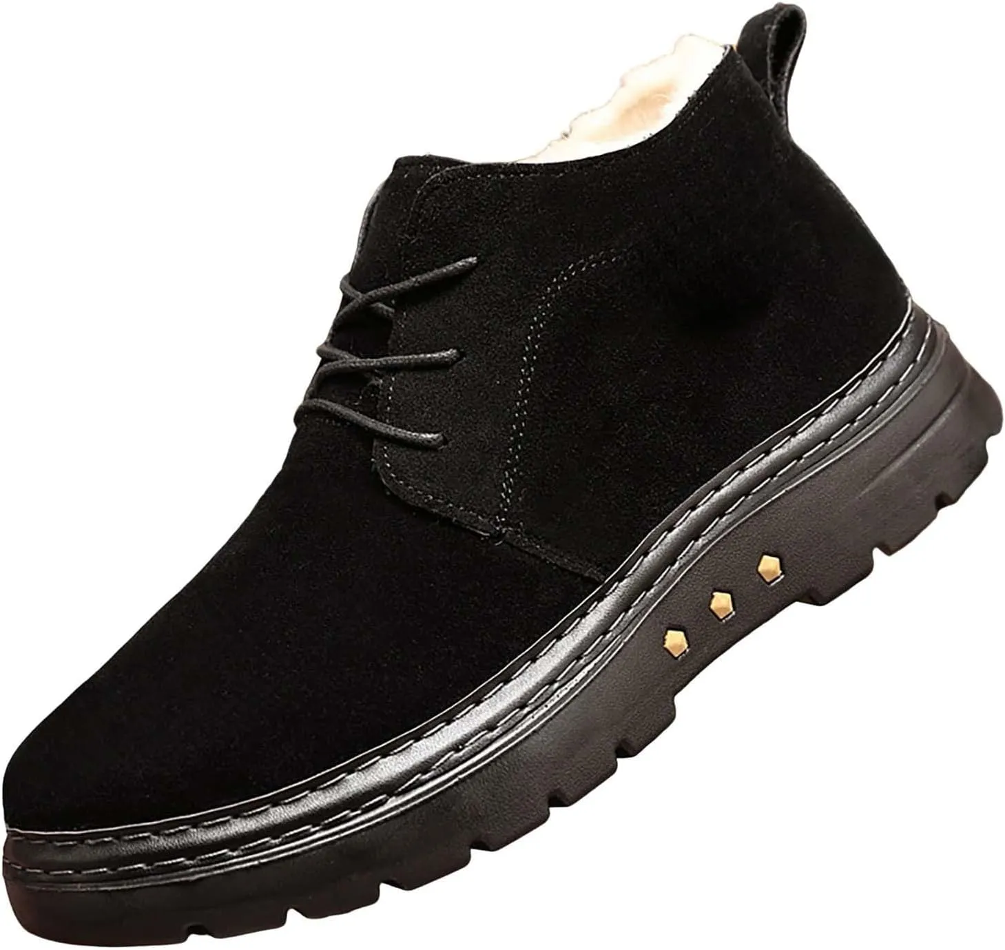 Insulated Hiking Boots Women aterproof Anti-Slip Plush Lined Slip On Snow Shoes For Women Casual Shoes