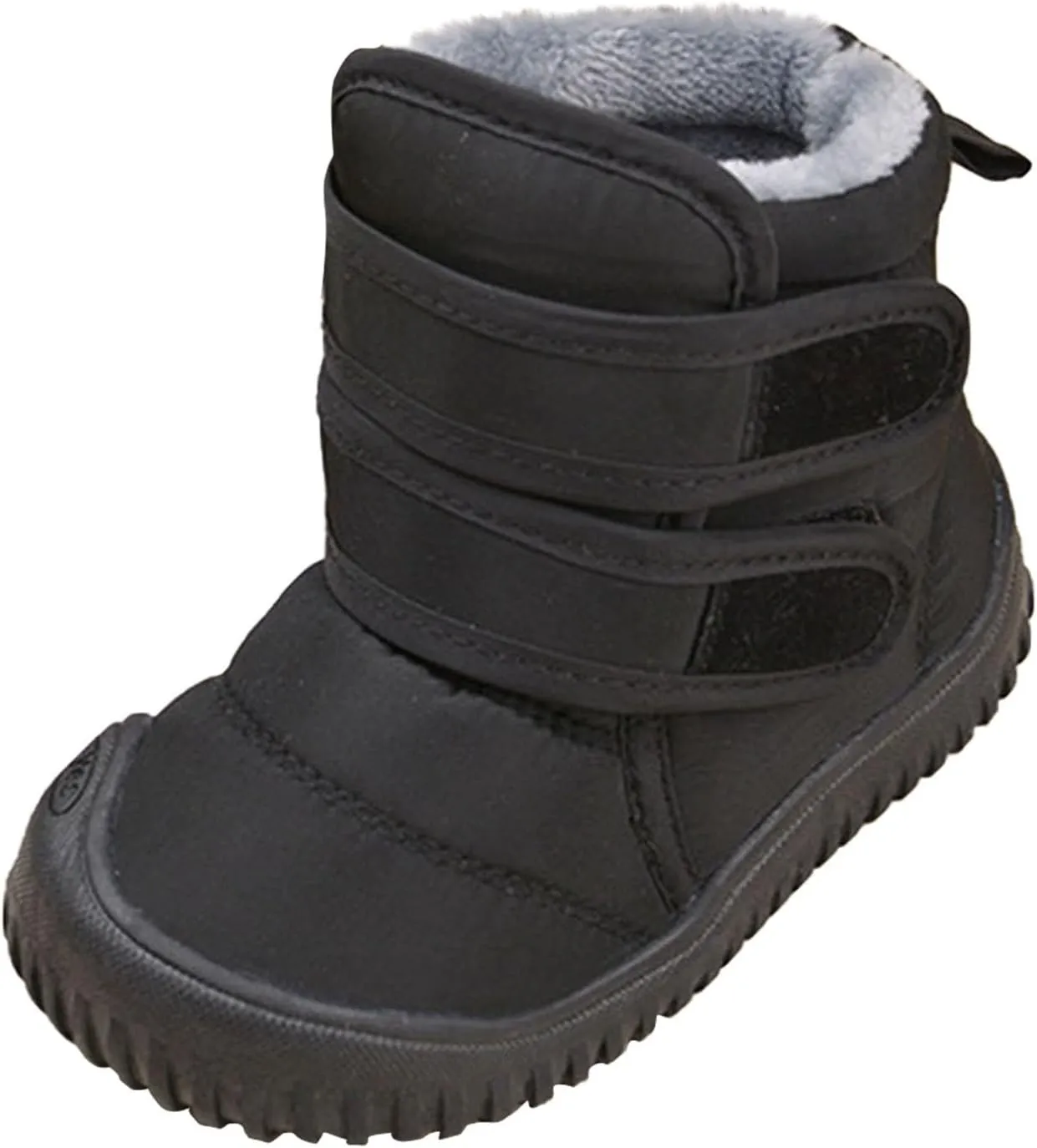 Insulated Snow Shoes For Boy Winter Walking Shoes For Baby Non Slip Ankle Boots Waterproof Plush Lined Hiking Boots