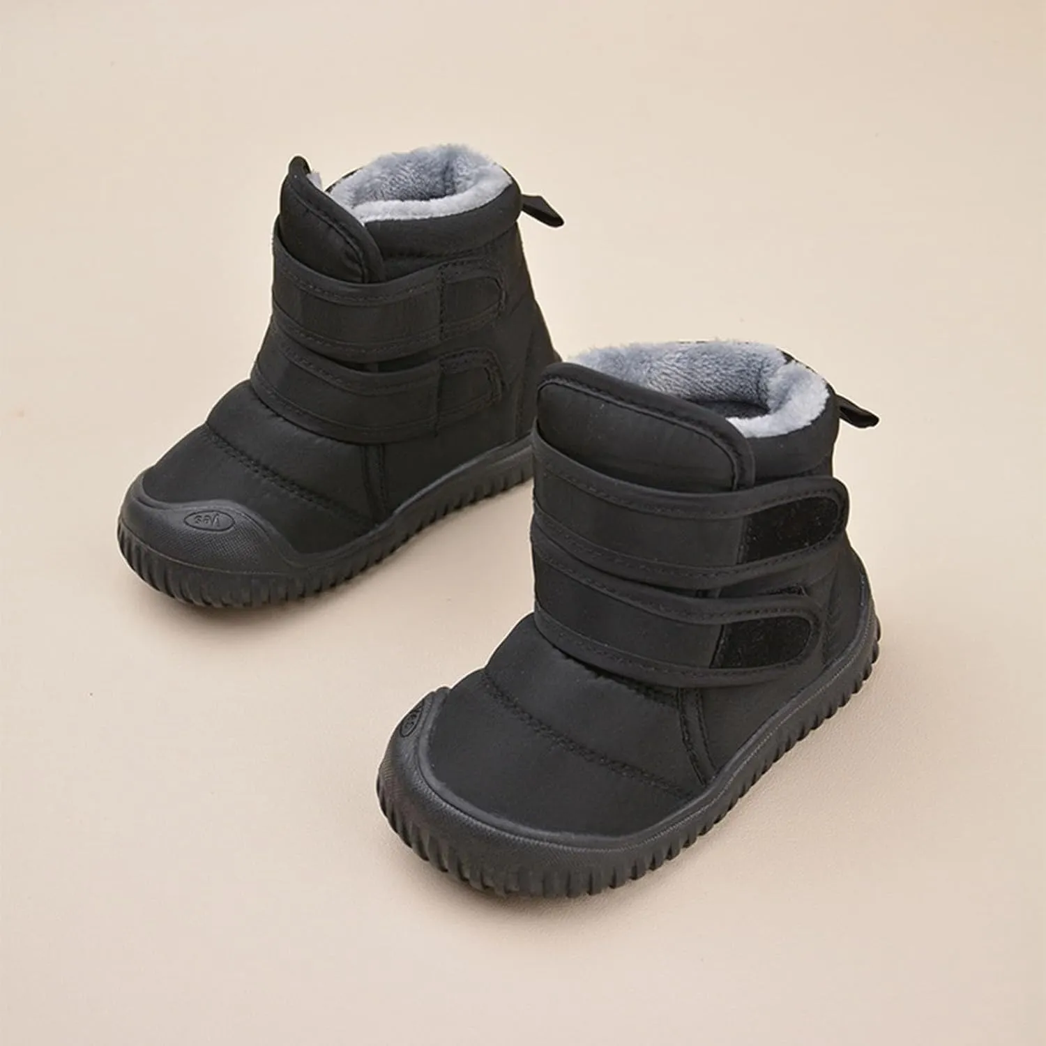 Insulated Snow Shoes For Boy Winter Walking Shoes For Baby Non Slip Ankle Boots Waterproof Plush Lined Hiking Boots