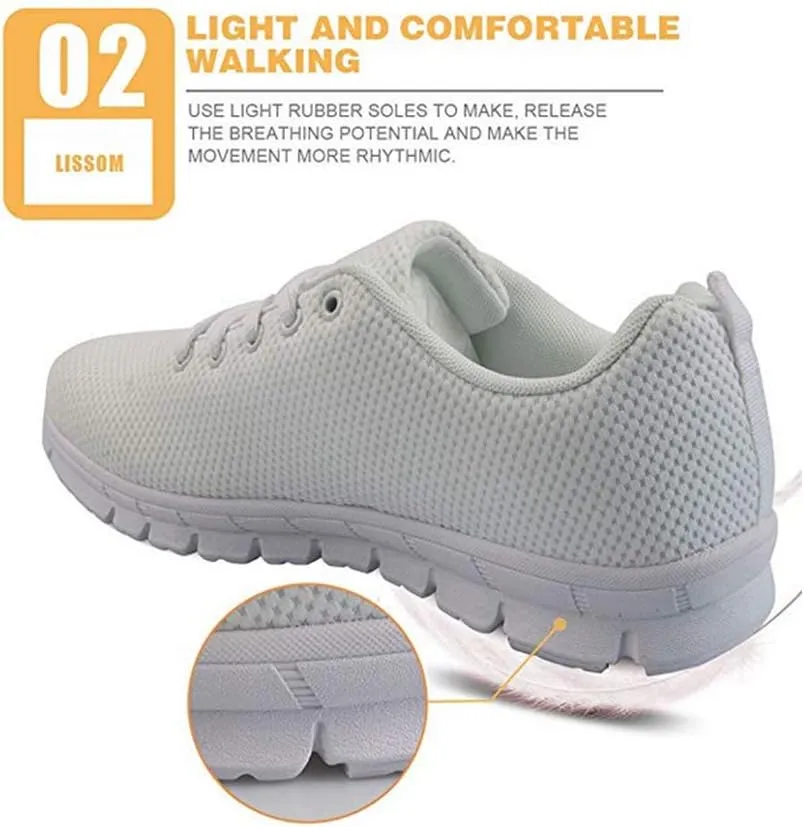 Jeiento Women’s Walking Shoes Fashion Sneakers Road Running Shoes Breathable Mesh Upper Tennis Shoes