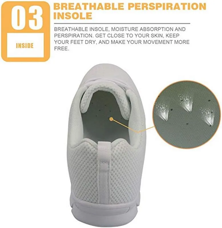 Jeiento Women’s Walking Shoes Fashion Sneakers Road Running Shoes Breathable Mesh Upper Tennis Shoes