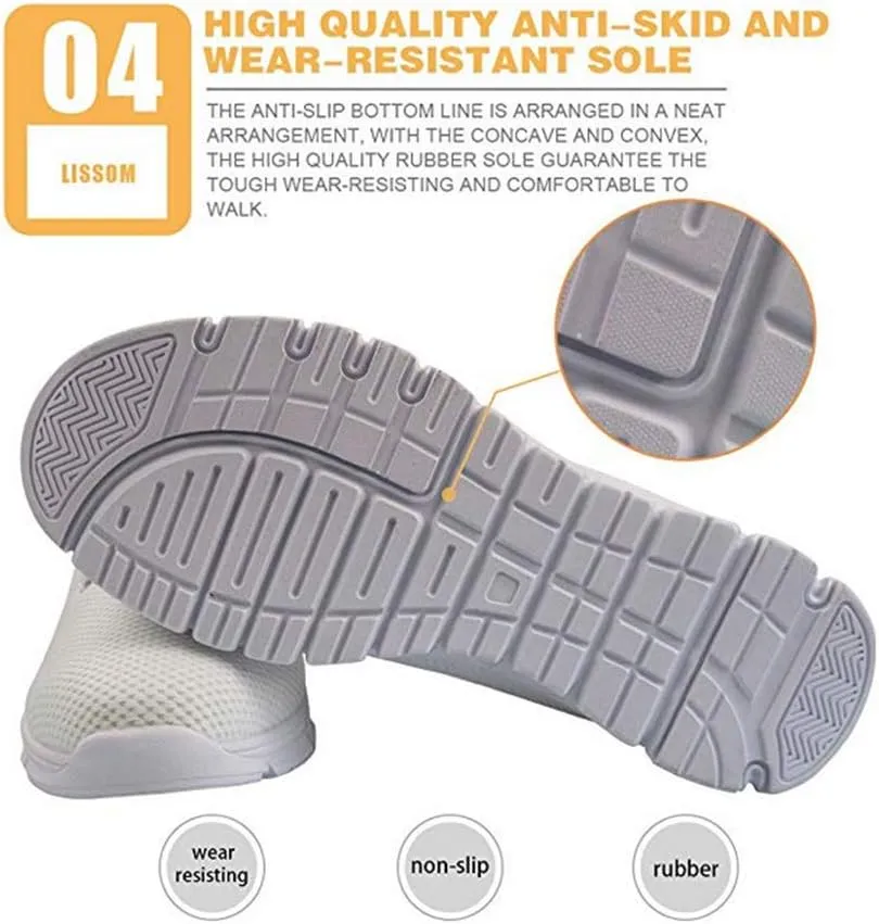 Jeiento Women’s Walking Shoes Fashion Sneakers Road Running Shoes Breathable Mesh Upper Tennis Shoes