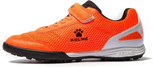 KELME Laceless Soccer Cleats Youth and Kids  Futsal or Turf Soccer Shoes for Boys/Girls  Indoor or Outdoor Velcro Football Boots