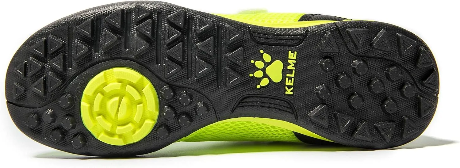 KELME Laceless Soccer Cleats Youth and Kids  Futsal or Turf Soccer Shoes for Boys/Girls  Indoor or Outdoor Velcro Football Boots