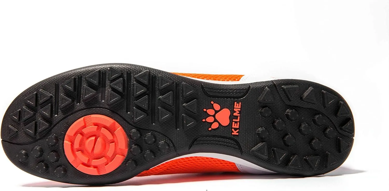 KELME Laceless Soccer Cleats Youth and Kids  Futsal or Turf Soccer Shoes for Boys/Girls  Indoor or Outdoor Velcro Football Boots