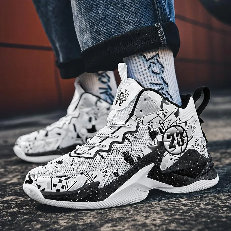 Kids Basketball Shoes, Running Walking Shoes Breathable Comfortable Boys Sneakers for Little/Big Kids