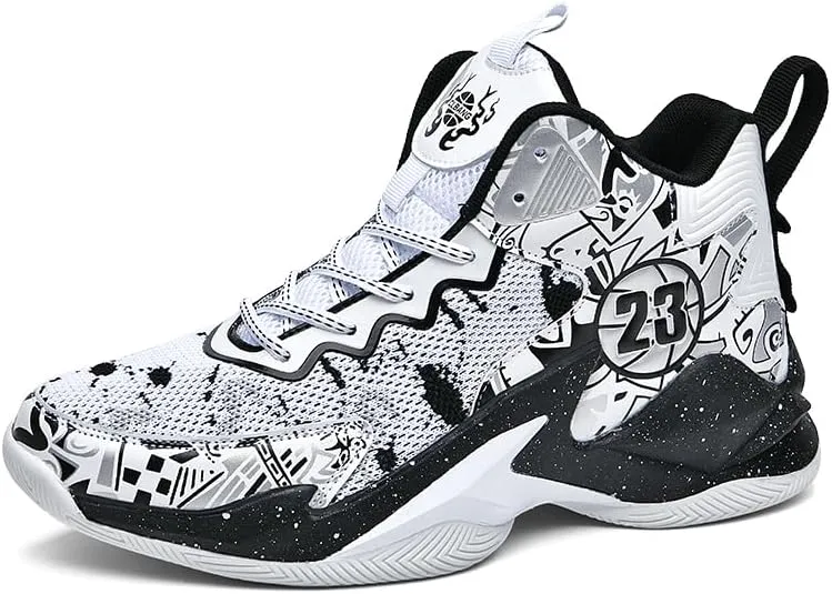 Kids Basketball Shoes, Running Walking Shoes Breathable Comfortable Boys Sneakers for Little/Big Kids