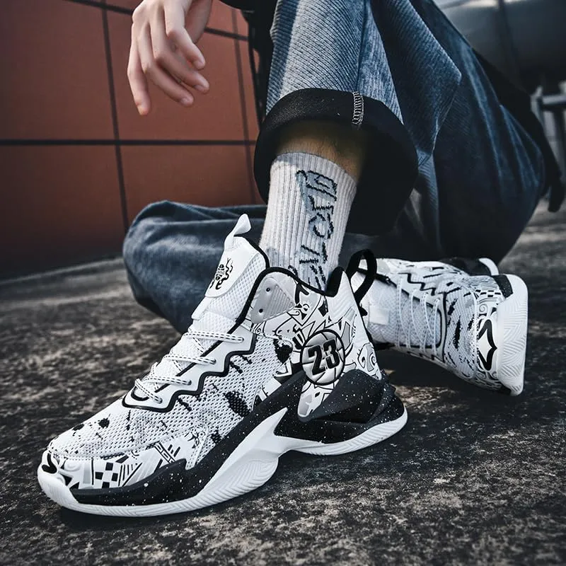 Kids Basketball Shoes, Running Walking Shoes Breathable Comfortable Boys Sneakers for Little/Big Kids