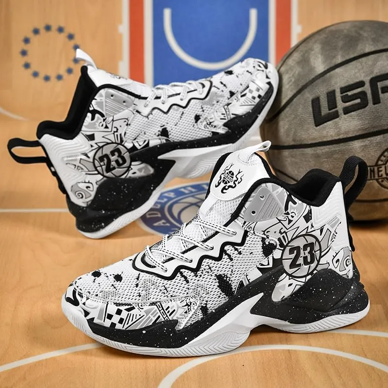 Kids Basketball Shoes, Running Walking Shoes Breathable Comfortable Boys Sneakers for Little/Big Kids
