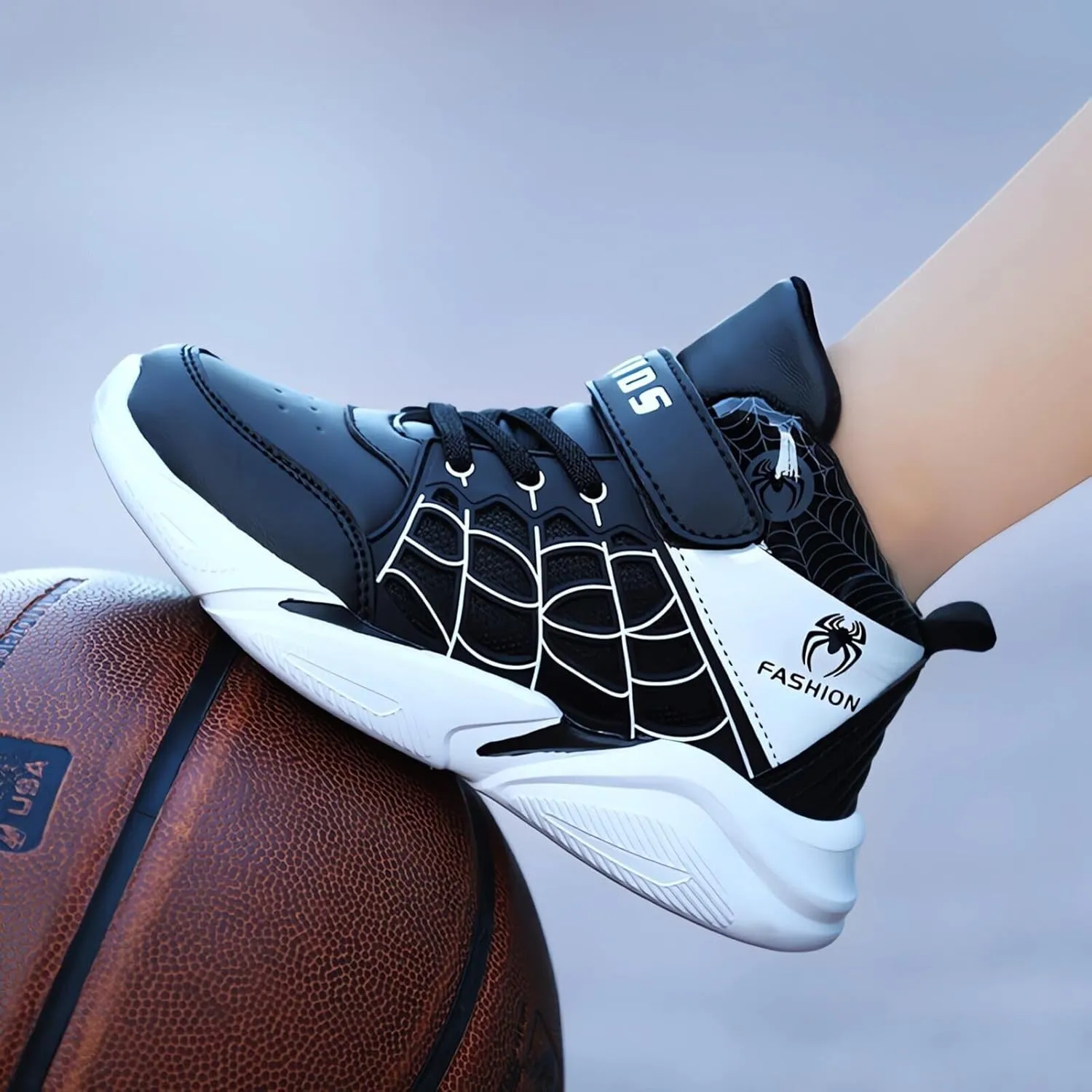 Kids Boys Basketball Shoes Lightweight Casual Sneakers Athletic Tennis Running Walking Shoe