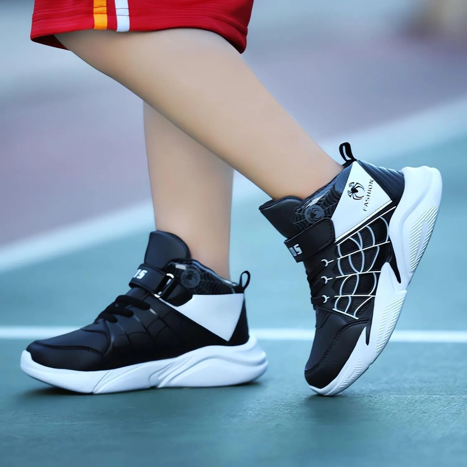 Kids Boys Basketball Shoes Lightweight Casual Sneakers Athletic Tennis Running Walking Shoe