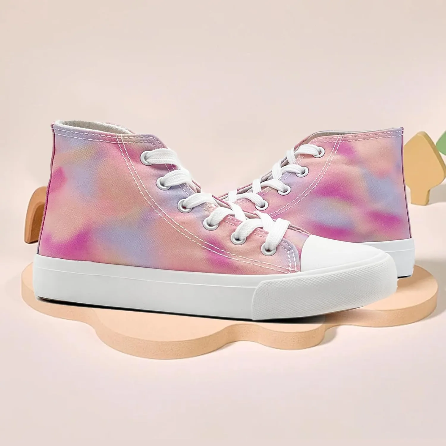 Kids Canvas Sneakers for Girls Boys High Top Canvas Fashion Shoes Comfortable Classic Casual Lace up Walking Running Shoes