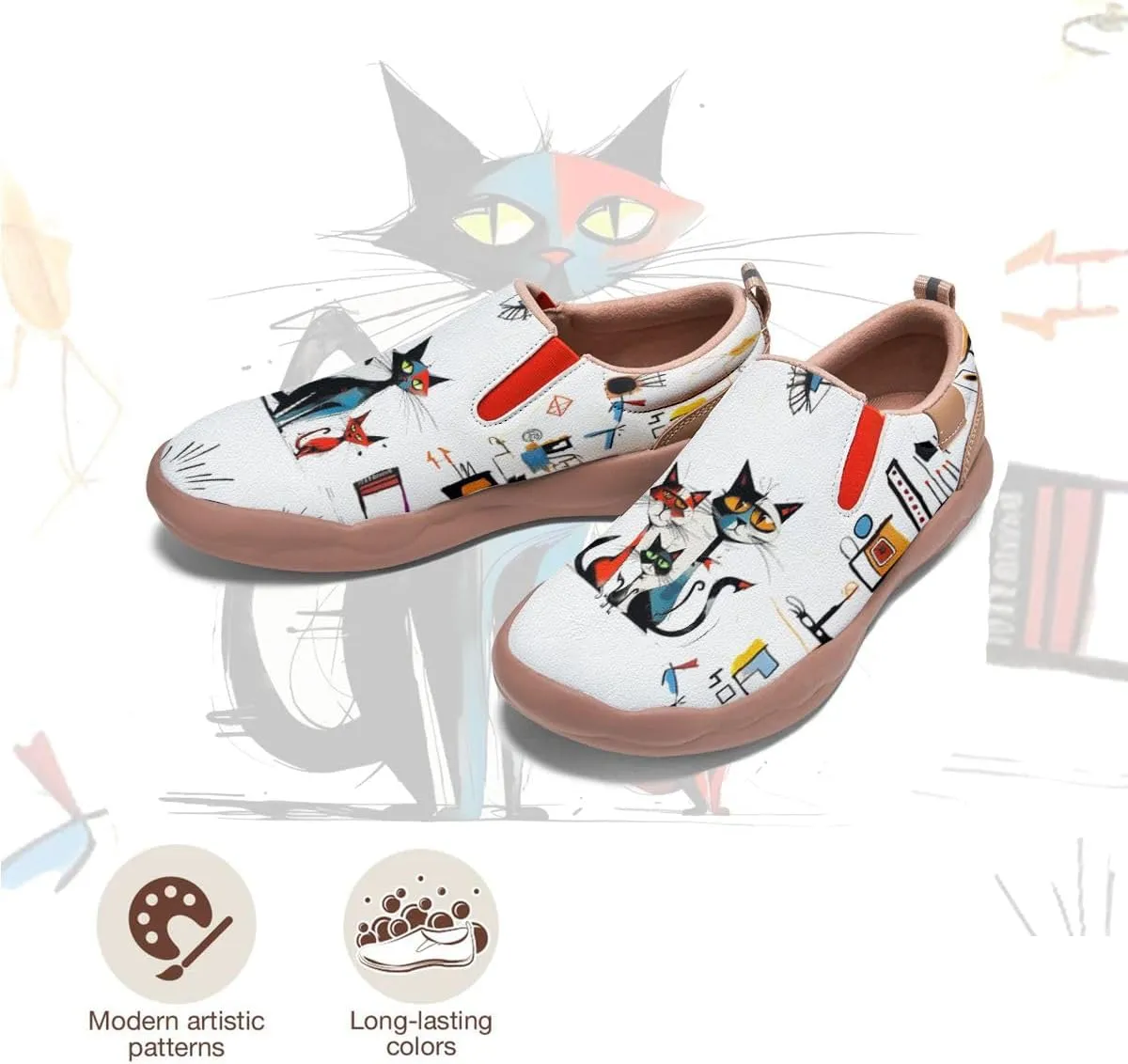 Kids Loafers Shoes Girl Travel Casual Cartoon Animals Art Painted Slip On Comfort Boy Fashion Sneaker(Big Kid/Little Kid/Toddler)