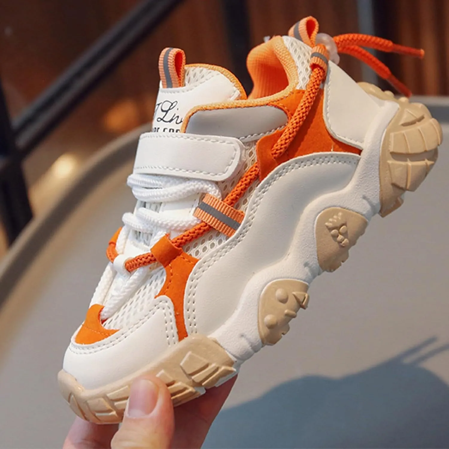 Kids Sneakers Boys Girls Lace-up Tennis Shoes Unisex-Child Lightweight Breathable Walking Running Tennie Shoes