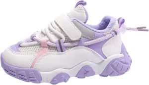 Kids Sneakers Boys Girls Lace-up Tennis Shoes Unisex-Child Lightweight Breathable Walking Running Tennie Shoes
