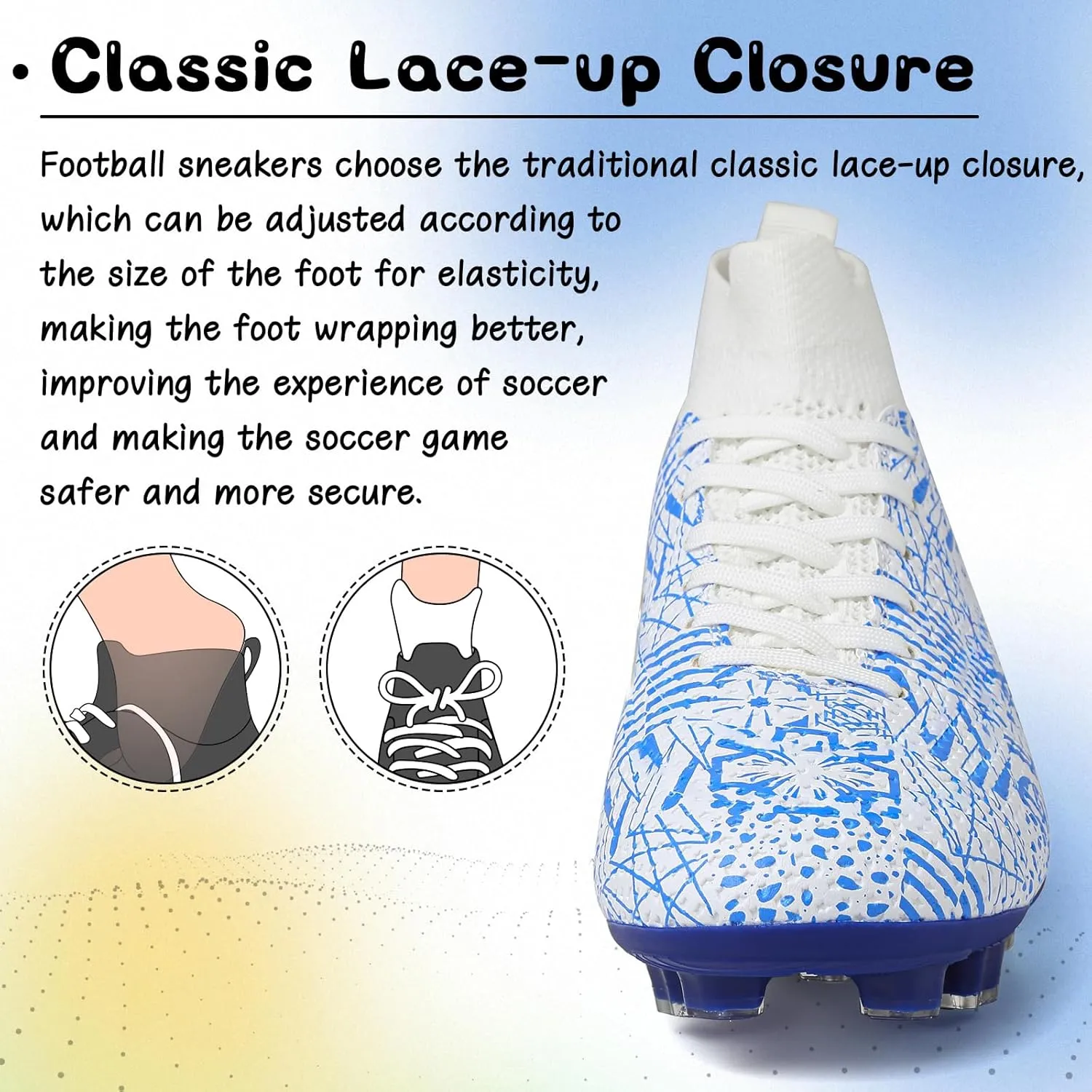 Kids Soccer Cleats Boys Girls Football Cleats Turf Soccer Shoes AG/FG