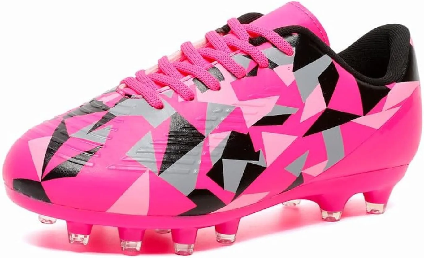Kids Soccer Cleats Boys Girls Youth Football Cleats for Boys Girls Athletic Outdoor Soccer Shoes Lightweight Teenager Unisex Training Football Shoes for Little and Big Kid