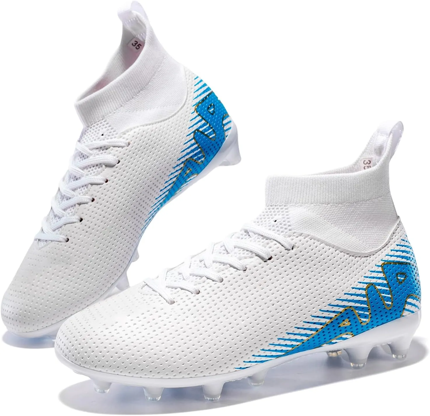 Kids Soccer Shoes-Firm Ground Soccer Cleats Boys Girls Athletic Outdoor Indoor