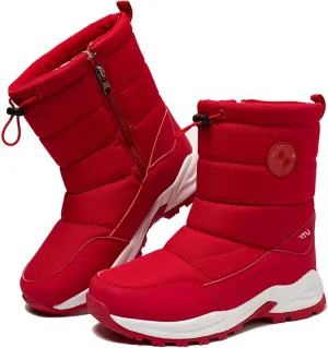 Lausiuoe Winter Boots For Women Waterproof Snow Non Slip Fur Lining Comfortable Slip On Warm Ankle Booties Outdoor Shoes