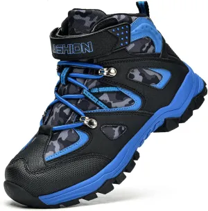 Littleplum Boys Snow Boots Winter Waterproof Antiskid Boots Hiking Outdoor Shoes Booties for Unisex Kids (Little Kid/Big Kid)
