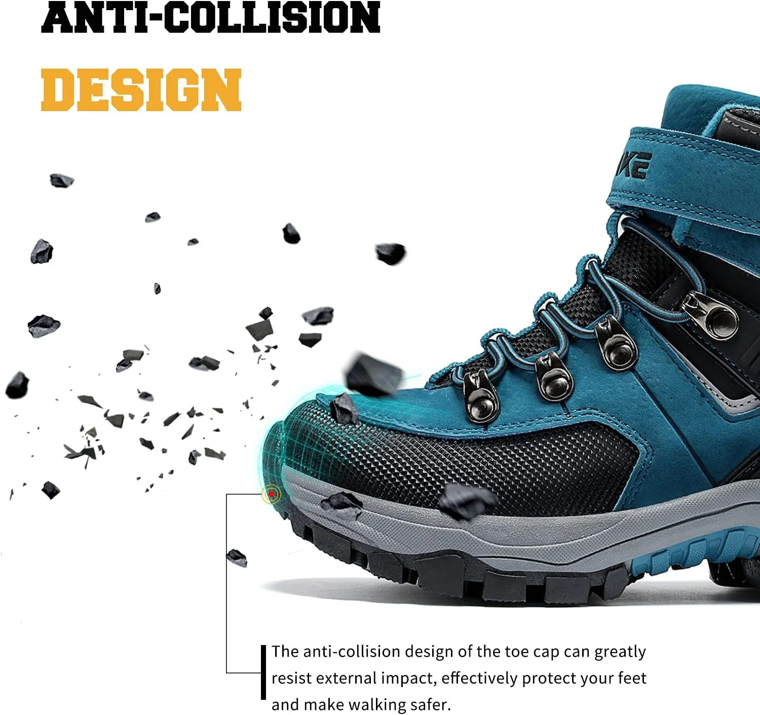 Littleplum Boys Snow Boots Winter Waterproof Antiskid Boots Hiking Outdoor Shoes Booties for Unisex Kids (Little Kid/Big Kid)