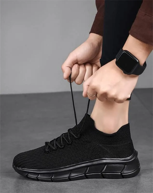 LLTMALL Unisex Breathable Mesh Lace-up Trainers Outdoor Couples Running Sneakers