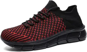 LLTMALL Unisex Breathable Mesh Lace-up Trainers Outdoor Couples Running Sneakers