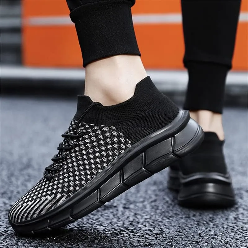 LLTMALL Unisex Breathable Mesh Lace-up Trainers Outdoor Couples Running Sneakers
