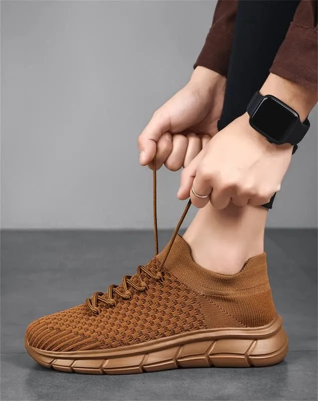 LLTMALL Unisex Breathable Mesh Lace-up Trainers Outdoor Couples Running Sneakers