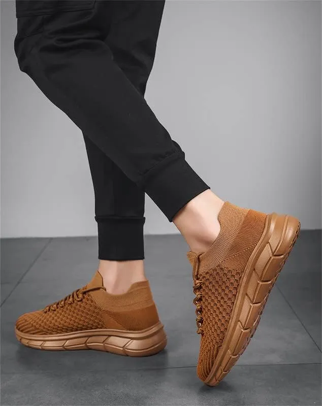 LLTMALL Unisex Breathable Mesh Lace-up Trainers Outdoor Couples Running Sneakers