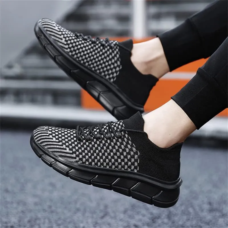 LLTMALL Unisex Breathable Mesh Lace-up Trainers Outdoor Couples Running Sneakers