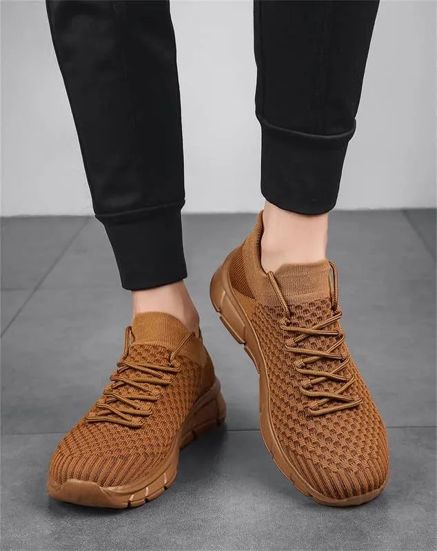 LLTMALL Unisex Breathable Mesh Lace-up Trainers Outdoor Couples Running Sneakers