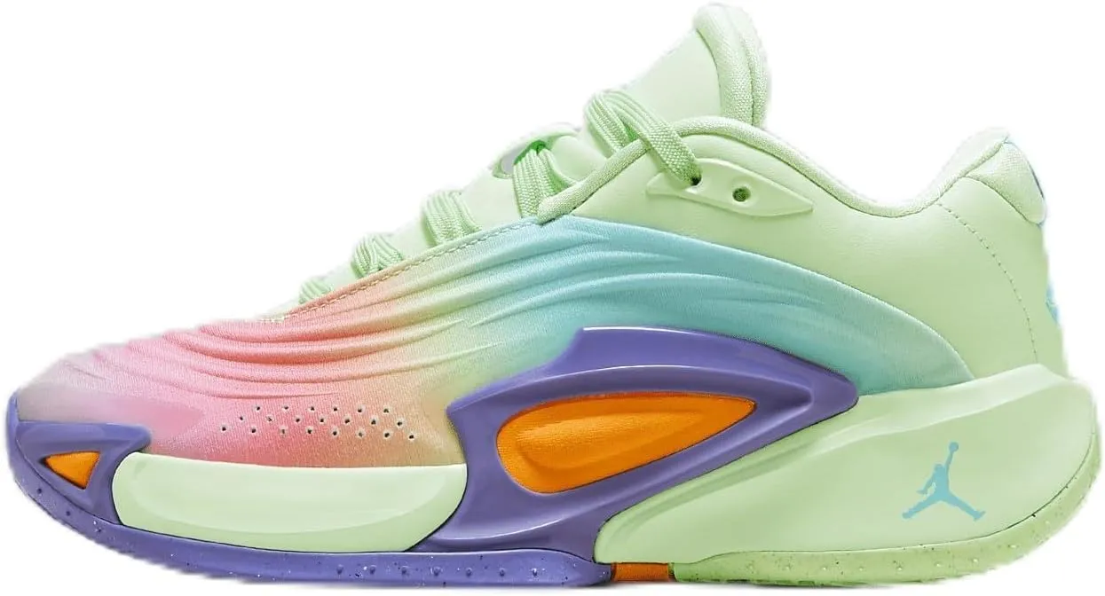 Luka 3 Big Kids' Basketball Shoes (HQ4920-300, Vapor Green/Cone/Psychic Purple/Hyper Jade) Size 6