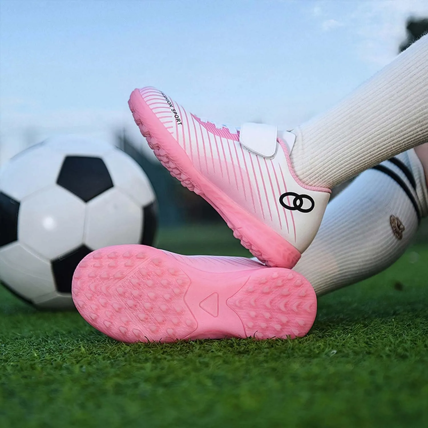 MEBAMY Football Shoes for Boys Girls Firm Ground Soccer Cleats Athletic Youth General Purpose Soccer Shoe Toddler Little Kid Big Kid