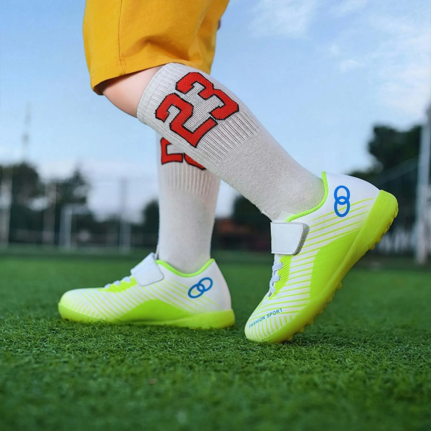 MEBAMY Football Shoes for Boys Girls Firm Ground Soccer Cleats Athletic Youth General Purpose Soccer Shoe Toddler Little Kid Big Kid