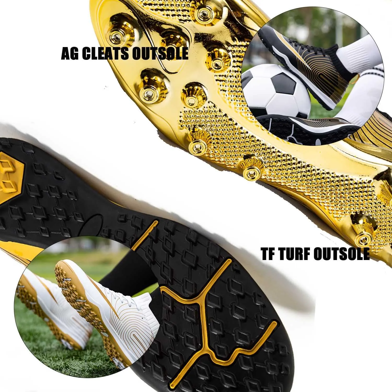 MEBAMY Football Shoes for Boys Girls Firm Ground Soccer Cleats Athletic Youth General Purpose Soccer Shoe Toddler Little Kid Big Kid