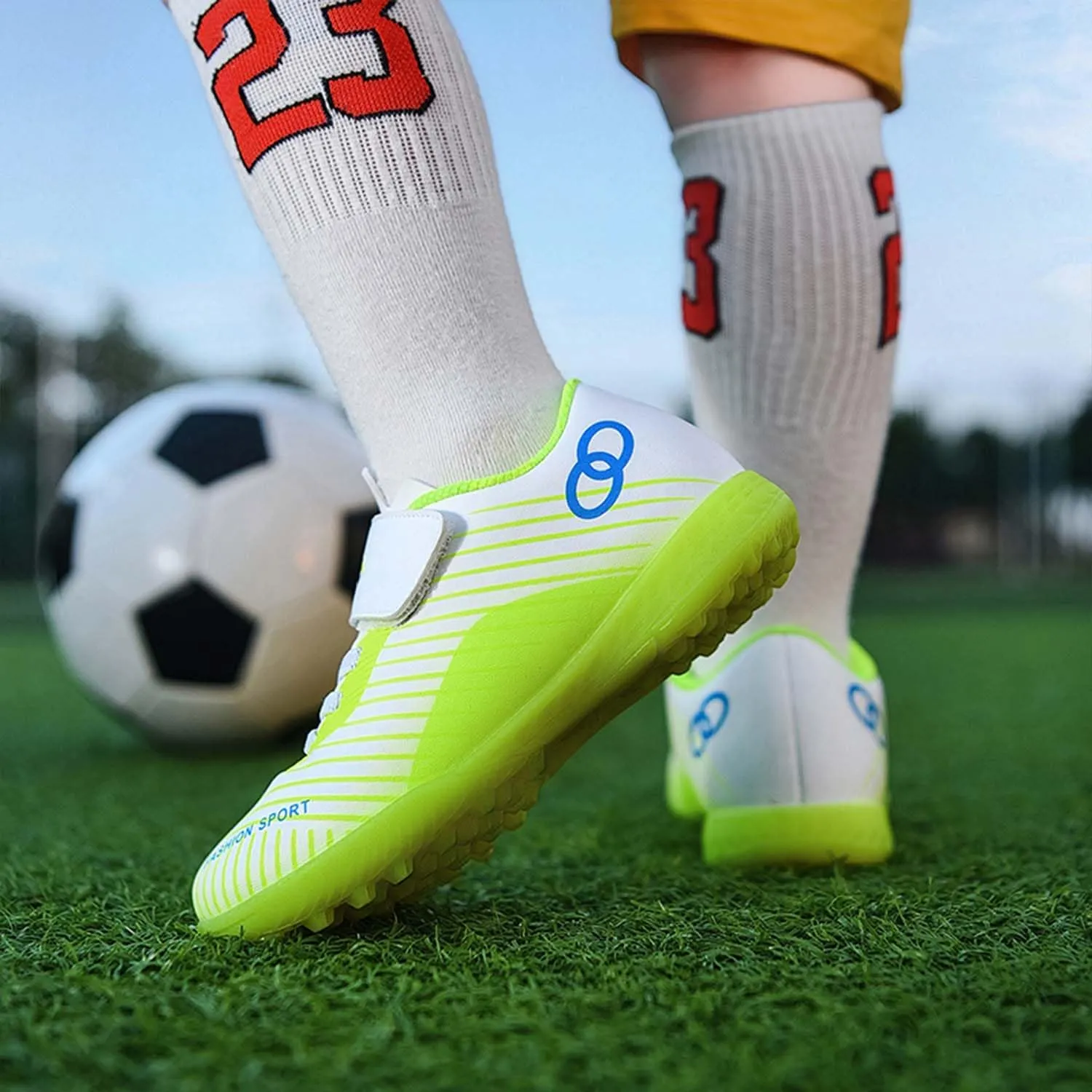 MEBAMY Football Shoes for Boys Girls Firm Ground Soccer Cleats Athletic Youth General Purpose Soccer Shoe Toddler Little Kid Big Kid