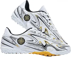 MEBAMY Men's Soccer Shoes Cleats TF High Tops Football Boots for Kids Outdoor Professional Training Athletic Turf Sneaker Rubber Sole